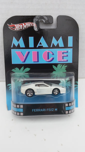 HW MIAMI VISE フェラーリ　F 512 M ホットウィール 1/64 HOT WHEELS REAL RIDERS MIAMI VICE FERRARI F512 M WHITE