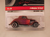 Hot Wheels Larry's Garage 2009, 3-Window '34 Ford, Brown with Flames