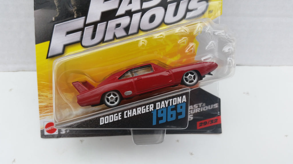 Hot Wheels Fast and Furious 1:55 Scale, 1969 Dodge Charger Daytona