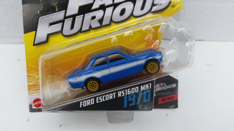 Hot Wheels Fast and Furious 1:55 Scale, 1970 Ford Escort A51600 MK1