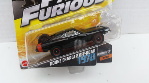 Hot Wheels Fast and Furious 1:55 Scale, 1970 Plymouth Charger Off-Road