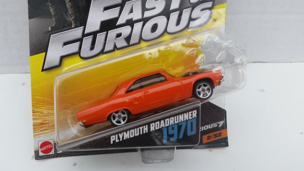 Hot Wheels Fast and Furious 1:55 Scale, 1970 Plymouth Road Runner