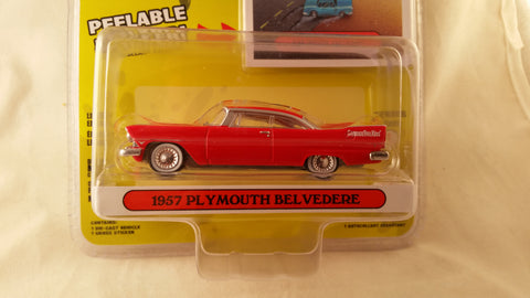 Greenlight Garbage Pail Kids, Series 1, Quinn Quake, 1957 Plymouth Belvedere