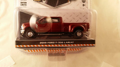Greenlight Dually Drivers, Series 1, 2019 Ford F-350 Lariat - Maroon