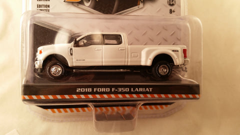 Greenlight Dually Drivers, Series 1, 2019 Ford F-350 Lariat - White