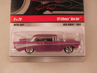 Hot Wheels Larry's Garage 2009, '57 Chevy Bel Air, Purple/Silver