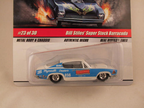 Hot Wheels Drag Strip Demons 2009, Bill Stiles' Super Stock Barracuda - Damaged Card
