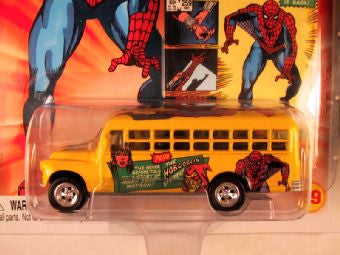 Johnny Lightning Marvel Comic Cars, Release 3, '56 Chevy Bus, The Amazing Spider-Man