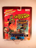 Johnny Lightning Marvel Comic Cars, Release 3, '64 VW Samba Bus, The Amazing Spiderman