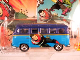 Johnny Lightning Marvel Comic Cars, Release 3, '64 VW Samba Bus, The Amazing Spiderman