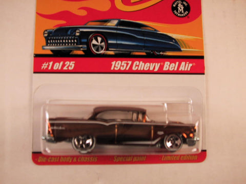 Hot Wheels Classics, Series 1, #01 1957 Chevy Bel Air, Gold