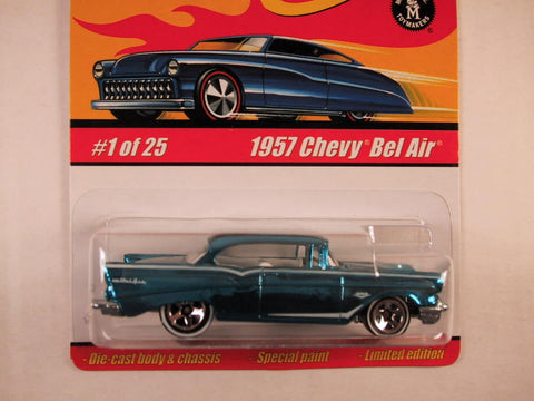 Hot Wheels Classics, Series 1, #01 1957 Chevy Bel Air, Blue
