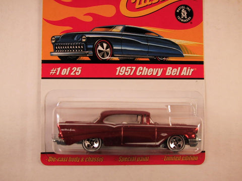 Hot Wheels Classics, Series 1, #01 1957 Chevy Bel Air, Orange