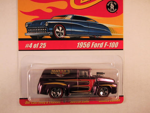Hot Wheels Classics, Series 1, #04 1956 Ford F-100, Purple