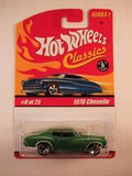 Hot Wheels Classics, Series 1, #08 1970 Chevelle, Green