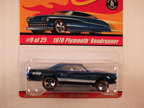 Hot Wheels Classics, Series 1, #09 1970 Plymouth Roadrunner, Blue
