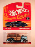 Hot Wheels Classics, Series 1, #11 1940s Woody, Light Blue