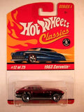Hot Wheels Classics, Series 1, #12 1963 Corvette, Red