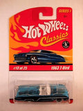 Hot Wheels Classics, Series 1, #13 1963 T-Bird, Blue