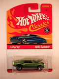 Hot Wheels Classics, Series 1, #14 1967 Camaro, Light Green