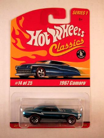 Hot Wheels Classics, Series 1, #14 1967 Camaro, Blue