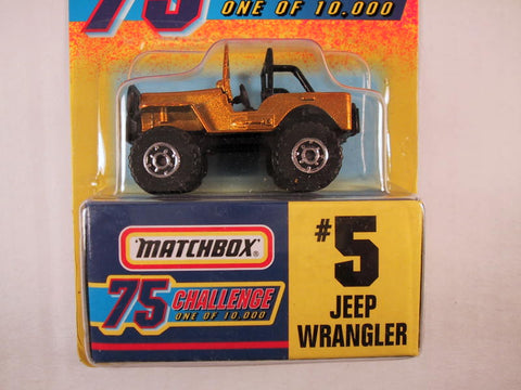 Matchbox 75 Challenge Gold Vehicle, #05 Jeep Wrangler