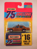 Matchbox 75 Challenge Gold Vehicle, #16 Ford LTD Police