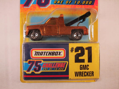 Matchbox 75 Challenge Gold Vehicle, #21 GMC Wrecker