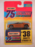 Matchbox 75 Challenge Gold Vehicle, #38 Corvette Stingray III