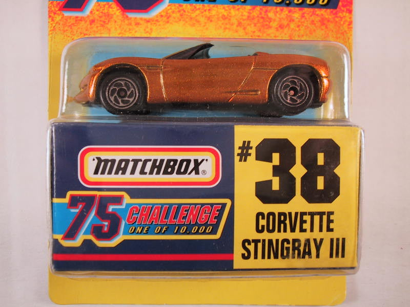 Matchbox 75 Challenge Gold Vehicle, #38 Corvette Stingray III