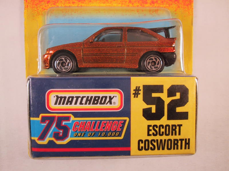 Matchbox 75 Challenge Gold Vehicle, #52 Escort Cosworth