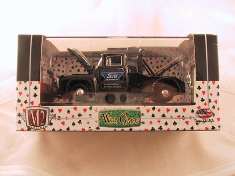M2 Machines Wild Card Auto-Thentics, Release 03, 1956 Ford F-100 Tow Truck, Black
