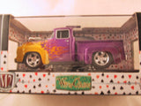 M2 Machines Wild Card Ground Pounders, Release 01, 1956 Ford F-100, Purple/Yellow