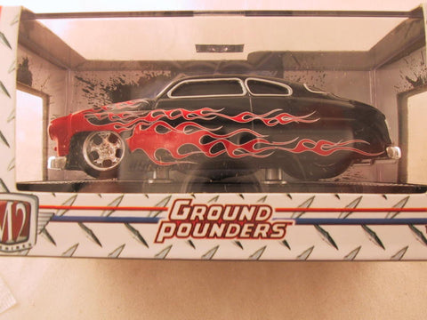 M2 Machines Ground Pounders, Release 10, 1949 Mercury, Black with Flames