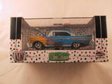 M2 Machines Wild Card Auto-Thentics, Release 04, 1957 Chevrolet Bel Air, Blue with Flames