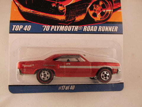 Hot Wheels Since '68 Top 40, '70 Plymouth Roadrunner