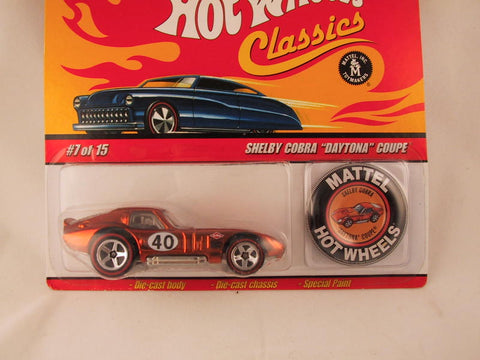 Hot Wheels Classics with Button, Shelby Cobra "Daytona" Coupe